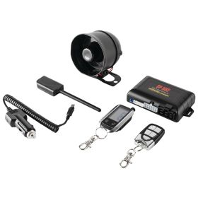 CrimeStopper SP-502 Universal Deluxe 2-Way LCD Security & Remote-Start Combo