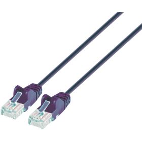 Intellinet Network Solutions 742139 Blue CAT-6 UTP Slim Network Patch Cable with Snagless Boots (1.5 Feet)