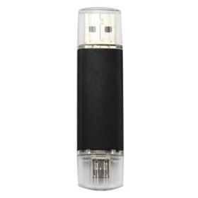 16GB Double Plug Cellphone/PC USB Flash Drive Dual-Purpose Memory Stick Black