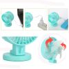 Mini USB Desktop Fan Electric Fan With 2 Speed Settings, Light Blue