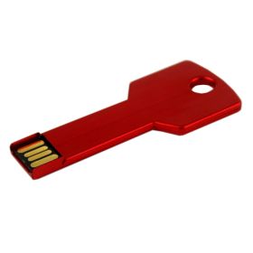 Waterproof Metal Key Shape USB Flash Drive 8 GB/ Data Storage  Red