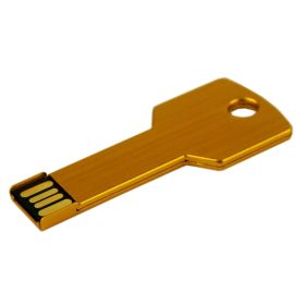 Waterproof Metal Key Shape USB Flash Drive 8 GB/ Data Storage  Golden