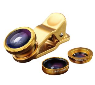 Universal External Effects Of Mobile Phone Accessories Camera--Clip Golden
