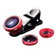 Universal External Effects Of Mobile Phone Accessories Camera--Clip Red