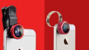 Universal External Effects Of Mobile Phone Accessories Camera--Clip Red