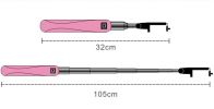 Self-Wire Phone Pole Telescopic Rods--Rose Red