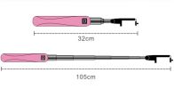 Self-Wire Phone Pole Telescopic Rods--Black