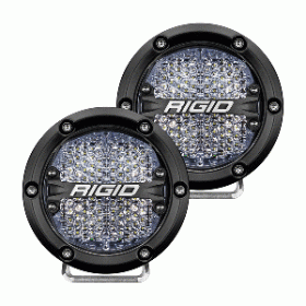 SALE - RIGID Industries 360-Series 4" LED Off-Road Fog Light Diffused Beam w/White Backlight - Black Housing