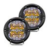 SALE - RIGID Industries 360-Series 4" LED Off-Road Fog Light Drive Beam w/Amber Backlight - Black Housing