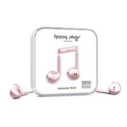 Happy Plugs Earbud Plus Headphones - Pink (Refurbished)